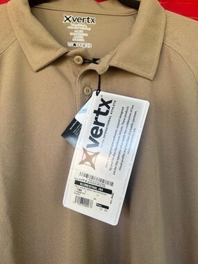 Vertx Men’s Large Operational Athlete Shirt Tan Short Sleeve Breathable Outdoors